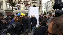 Inauguration du monument en hommage aux victimes des attentats  à Molenbeek