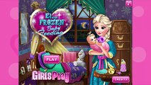 Elsa Frozen Baby Feeding (Caring) Girls Gameplay
