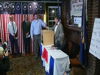 The very first Votes are cast in the 2016 USA Election in New Hampshire (11-8-16)
