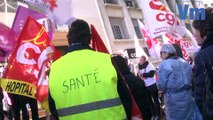 Toulon: Infirmiers et autres personnels des hôpitaux rassemblés devant ARS