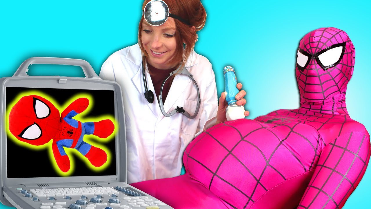 Frozen Elsa Gets RAINBOW LIPS! w  Spiderman Rapunzel Ariel Joker Maleficent Toys! Superheroes IRL  )