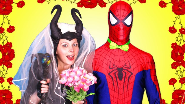 Spiderman MARRIES A ZOMBIE!! w Frozen Elsa Joker Maleficent Princess Anna TOYS! Superheroes IRL )