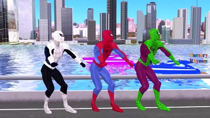Spiderman Frozen Queen Elsa SpiderGirl Baby Hulk Shopping Cart Finger Family Nursery Rhymes_25