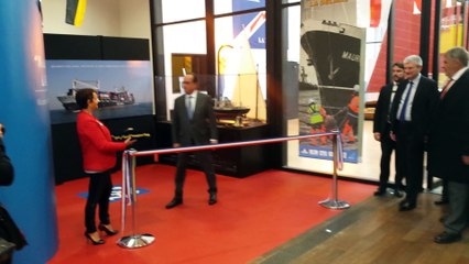 La Rochelle : François Hollande au Musée maritime