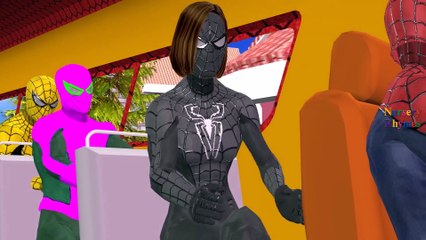 Frozen Elsa Vs Joker Car Toilet Attack Prank Spiderman SuperHeroes Finger Family Nursery Rhymes_37