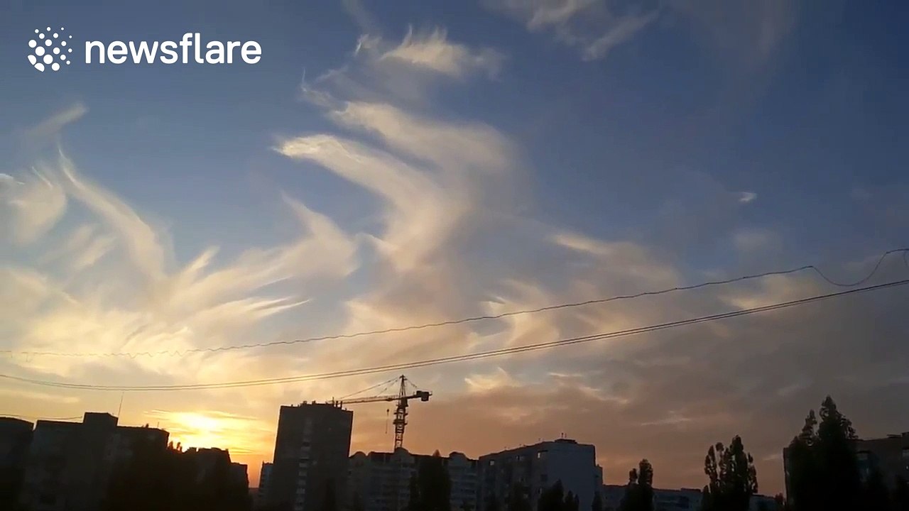 Phoenix-shaped clouds in Ukraine