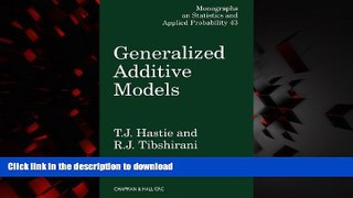 Buy book  Generalized Additive Models (Chapman   Hall/CRC Monographs on Statistics   Applied