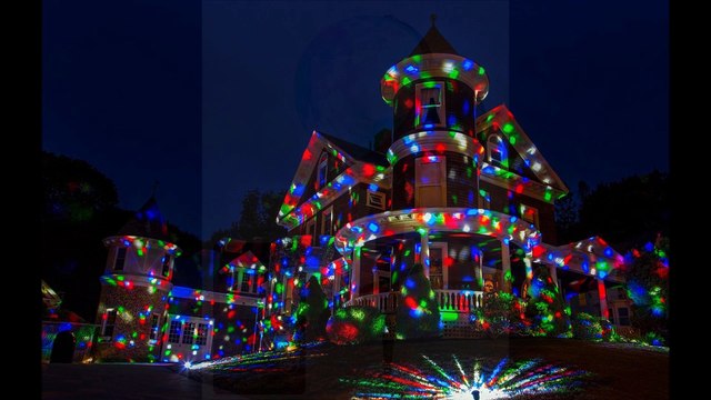 Laser Light Show Projector Kaleidoscope Disco Lights Snowflake Christmas Yard Decorations