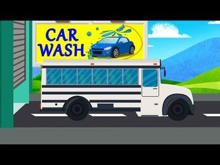 Bus | Car Wash For Kids | Car Bus And Truck Video For Kids