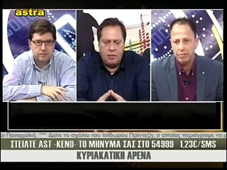 Παναιτωλικός-ΑΕΛ 2-1 2016-17  Astra tv (Κυριακάτικη Αρένα)