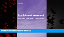 liberty book  Health Impact Assessment: Concepts, Theory, Techniques and Applications (Oxford