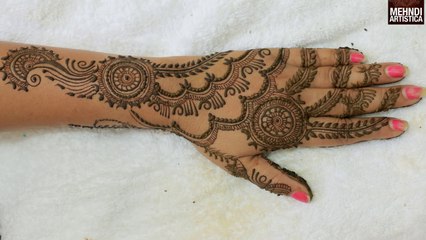 Simple Easy Engagement Mehndi Designs For Hands_Latest Bel Haathphool Mehendi