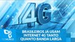 Brasileiros já usam internet 4G tanto quanto banda larga fixa