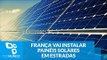 França pretende instalar até mil quilômetros de painéis solares em estradas