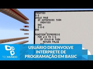 Usuário desenvolve intérprete de programação em BASIC dentro de Minecraft