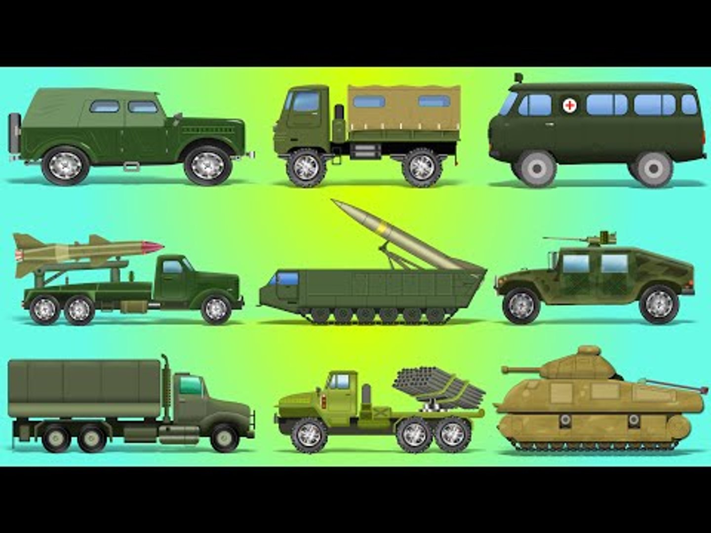 ⁣Army Vehicles For Toddlers | Street Vehicles | Police Vehicles