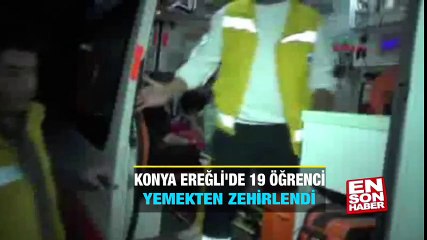 Konya'da 19 öğrenci yemekten zehirlendi