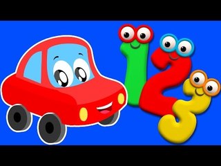 Numbers Song | Ten Little Numbers | Little Red Car