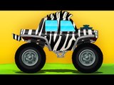 Zebra Monster Truck | Monster Trucks Stunts | kids trucks