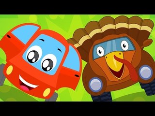 Little Red Car | Turkey Song | Thanksgiving Song | Car Rhymes for kids and toddlers
