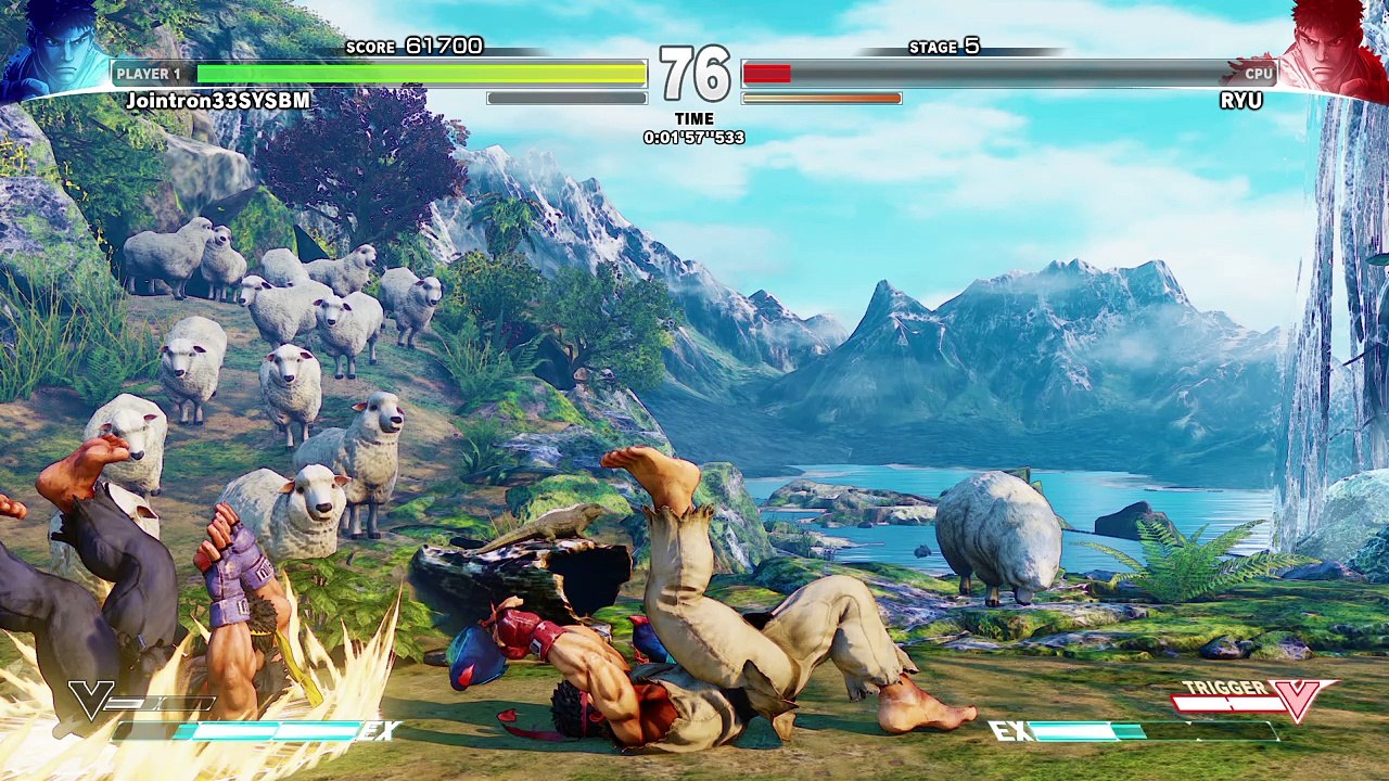 STREET FIGHTER V Survival Mode Ryu Playthrough (Easy)