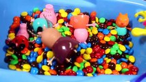 Peppa Pig Swimming Giant Pool M&Ms Chocolate Eggs Surprise Play Doh Paw Patrol Peppa Pig Episodes