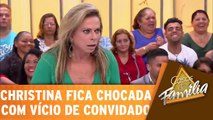 Christina fica chocada com vício de convidado