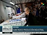 Crece producción industrial en España en 4.5%