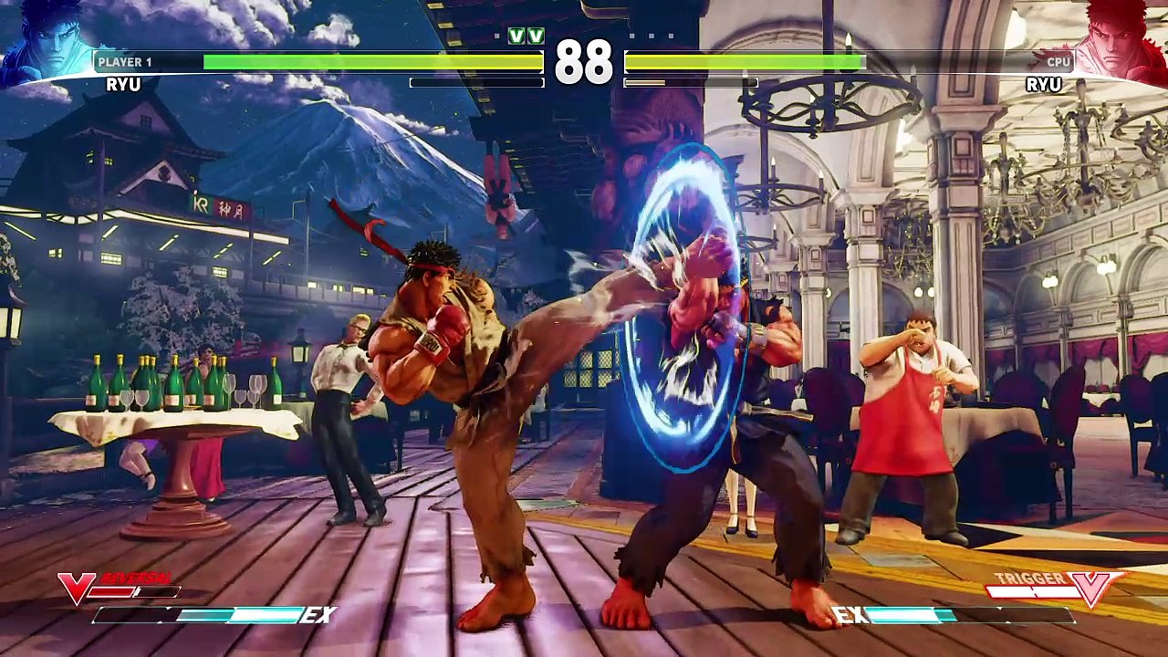 STREET FIGHTER V Vs. Mode Ryu vs. Ryu (CPU level 6)