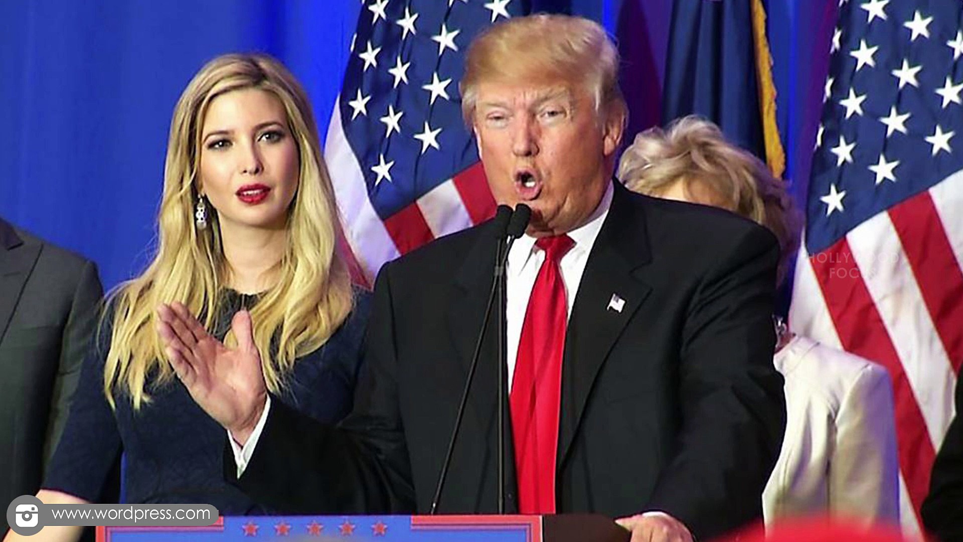 Donald Trump Lip Loks Ivanka Trump at Finall Rally