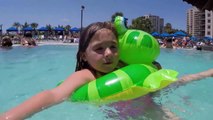Girls Swimming in The Pool Underwater - Kids Fun at The Beach