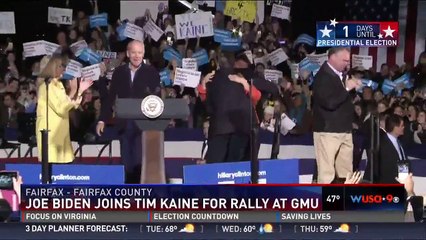 Télécharger la video: Biden campaigns with Kaine on eve of Election Day