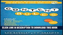 [READ] EBOOK Content Rules: How to Create Killer Blogs, Podcasts, Videos, Ebooks, Webinars (and