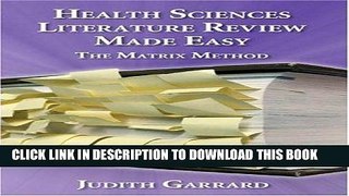 [FREE] EBOOK Health Sciences Literature Review Made Easy: The Matrix Method BEST COLLECTION