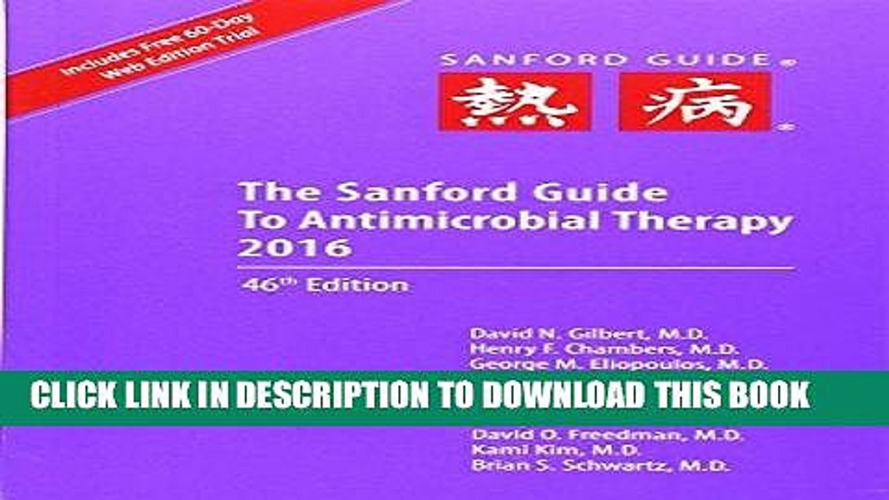 [EBOOK] DOWNLOAD Sanford Guide to Antimicrobial Therapy (Guide to Antimicrobial Therapy (Sanford))