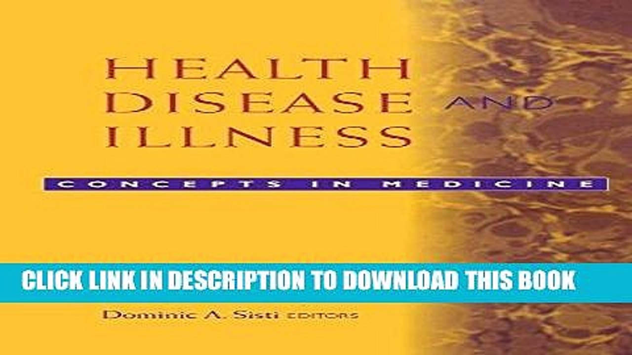 [PDF] Health, Disease, and Illness: Concepts in Medicine Popular Online