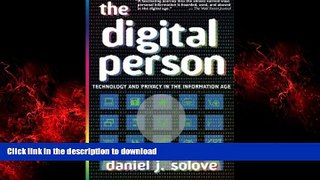 Buy books  The Digital Person: Technology and Privacy in the Information Age online