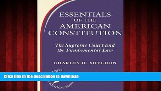 Buy books  Essentials of The American Constitution: The Supreme Court and the Fundamental Law