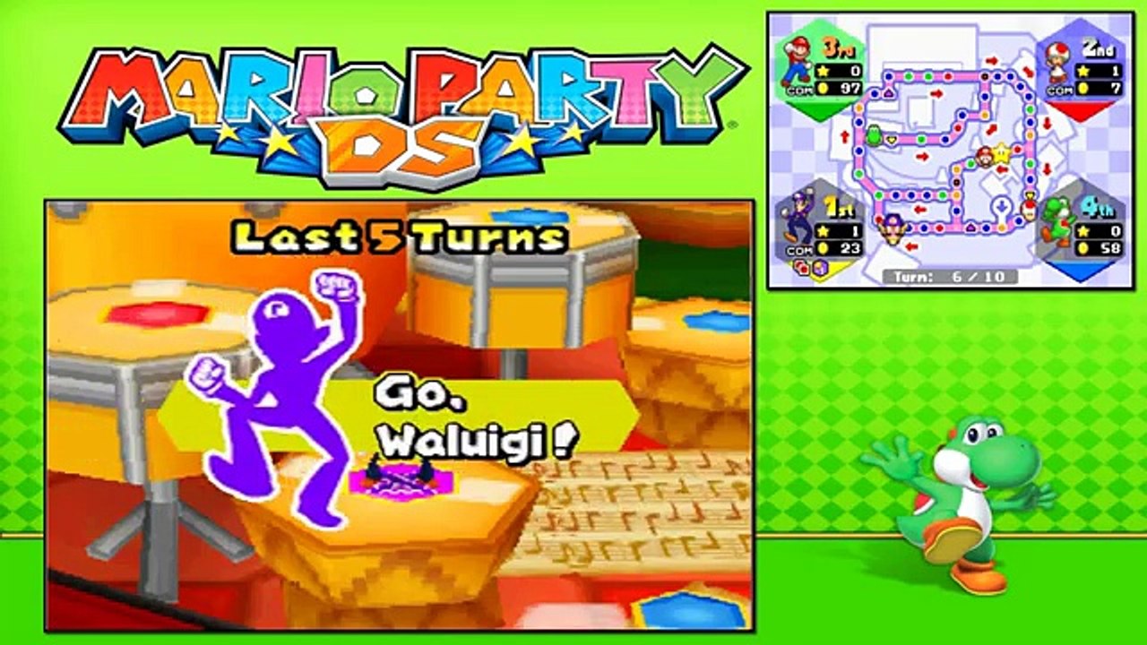 Mario Party DS - Story Mode - Part 34 - Toadettes Music Room (2/2) (Yoshi) [NDS]