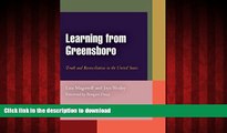 Best books  Learning from Greensboro: Truth and Reconciliation in the United States (Pennsylvania