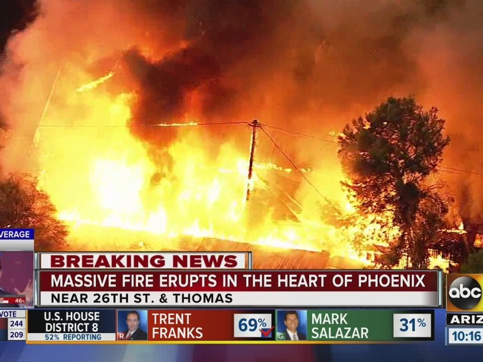 Phoenix firefighters: Large blaze burns as many as 5 structures
