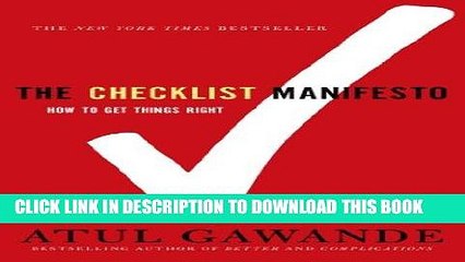 [PDF] Mobi The Checklist Manifesto: How to Get Things Right Full Download