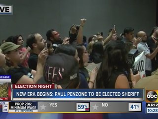 People share stories of profiling and harassment at rally celebrating Sheriff Joe Arpaio's electoral defeat