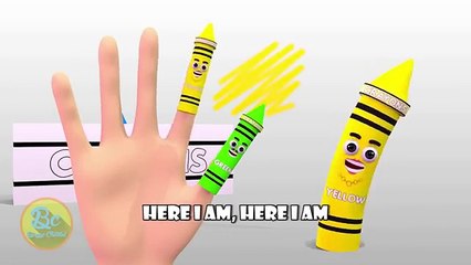 Download Video: Crayons 3D Finger Family | Nursery Rhymes | 3D Animation In HD From Binggo Channel