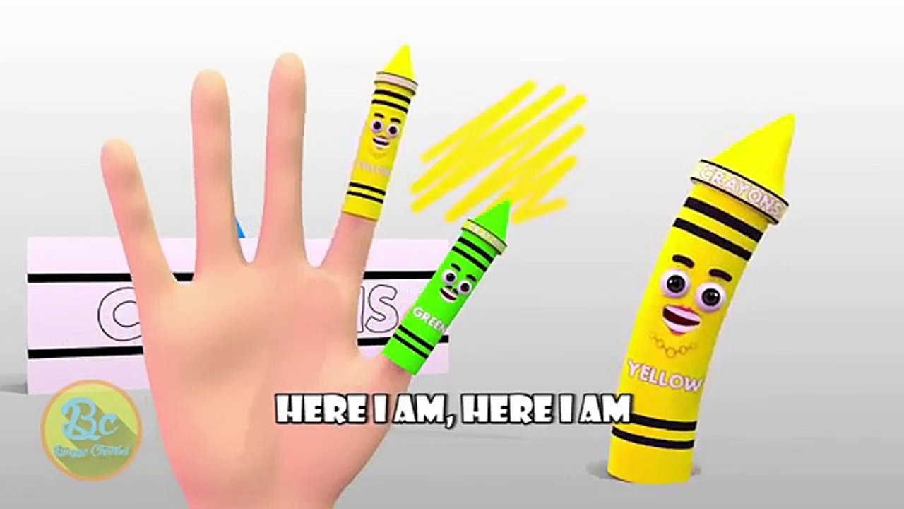 Crayons 3D Finger Family | Nursery Rhymes | 3D Animation In HD From Binggo Channel