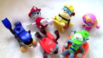 Paw Patrol Pool Party Bath Toys Paddlin Pup Underwater Toys Rescue Marshal, Skye, Chase, Rocky