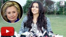 Vidya Balan's THUMBS UP To Hillary Clinton