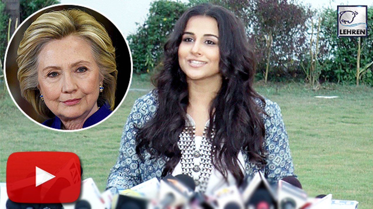 Vidya Balan's THUMBS UP To Hillary Clinton