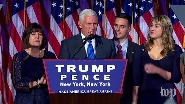 Pence celebrates 'historic night'