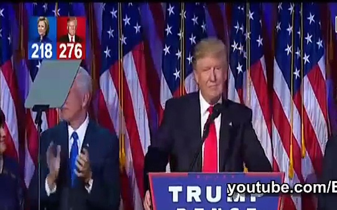 (Donald Trump President) لحظة الاعلان عن فوز ترامب في الانتخابات الرئاسيه الامريكيه